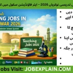 Female teaching jobs in Peshawar 2026 at Air Foundation School System – female teacher holding books with classroom and Peshawar skyline background