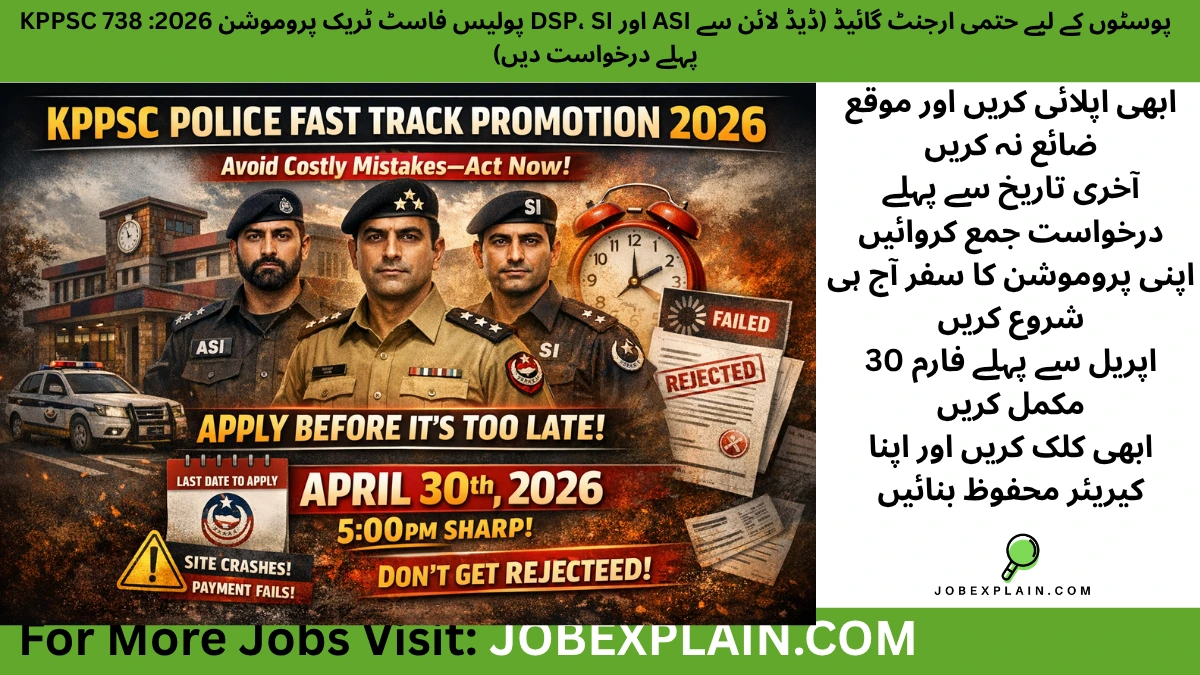 KPPSC Police Fast Track Promotion 2026 DSP SI ASI recruitment deadline warning with last date 30 April 2026 and application urgency concept